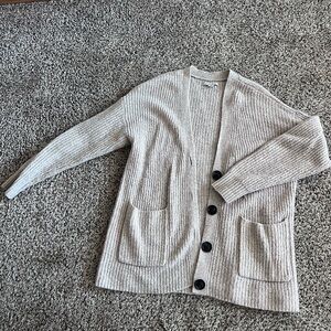 American Eagle Outfitters Light Gray Cardigan